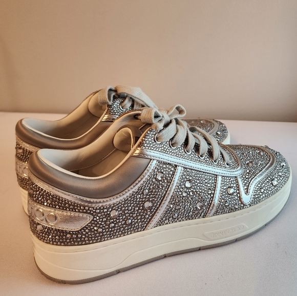 Jimmy Choo Swarovski crystal sneakers size 39 (US size 9) - Picture 4 of 8